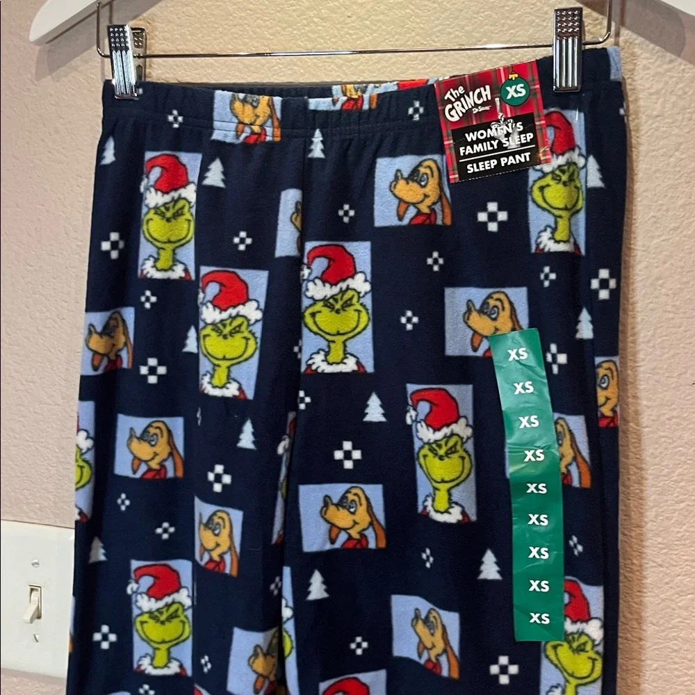 New The Grinch Who Stole Christmas Women’s XS Soft Fleece Pajama Pants XS NWT